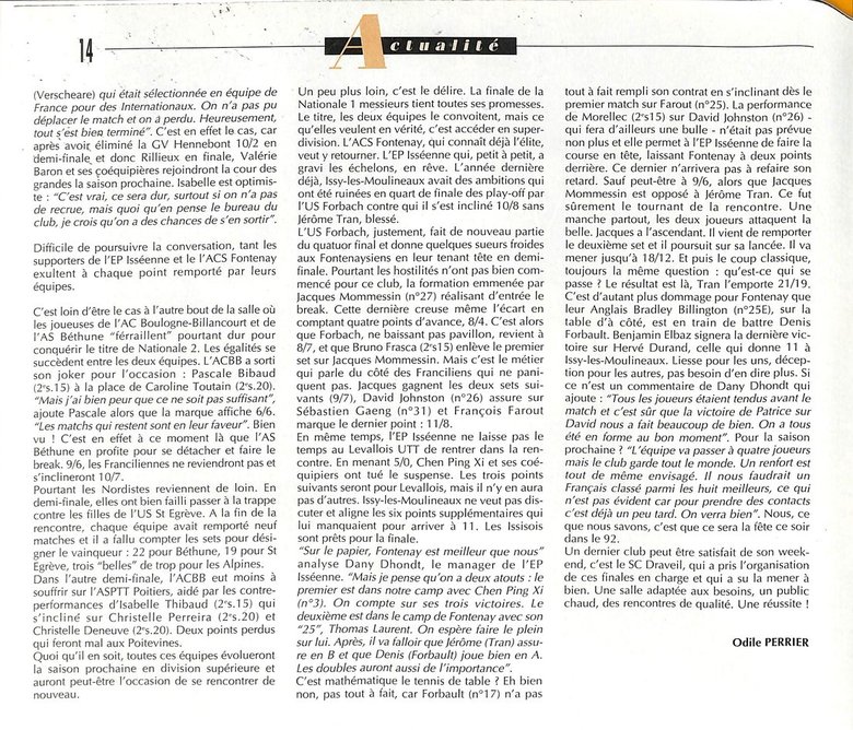 1995 — point décisif en demi-finale des barrages 1995 — point décisif en demi-finale des barrages