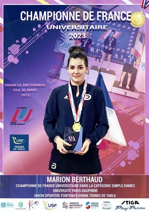 Marion — Championne universitaire (2023) Marion — Championne universitaire (2023)