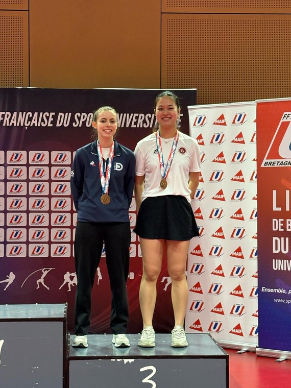 2025 — Zoé Soulier, médaille de bronze du simple dames