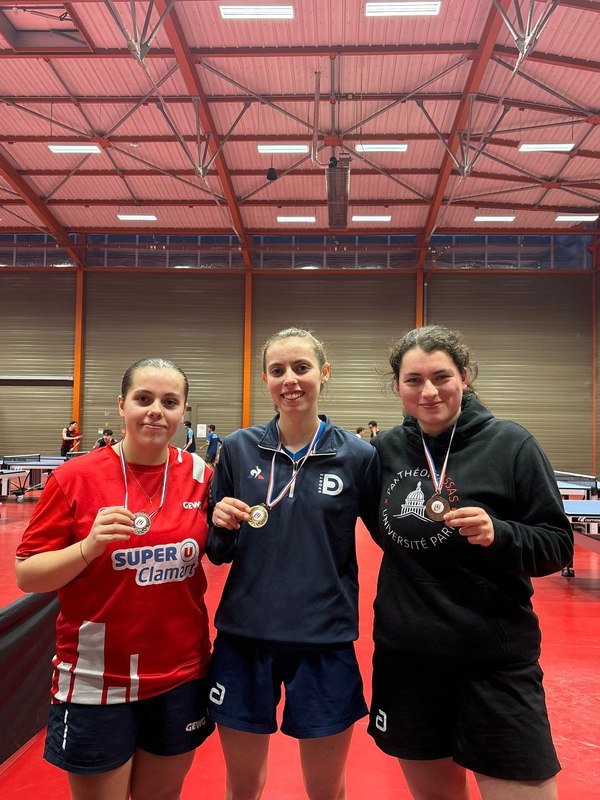 4 décembre 2025 — le podium des championnats régionaux universitaires d’Île-de-France